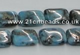 CYQ60 15.5 inches 13*18mm rectangle dyed pyrite quartz beads wholesale