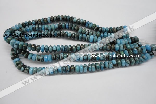 CYQ67 15.5 inches 5*10mm rondelle dyed pyrite quartz beads wholesale