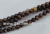 CZJ168 15.5 inches 4mm round iron zebra jasper beads wholesale