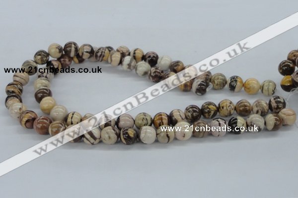 CZJ252 15.5 inches 12mm round zebra jasper beads wholesale