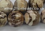 CZJ256 15.5 inches 20mm round zebra jasper beads wholesale