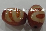 DZI14 3PCS 10*14mm oval loose Tibetan Agate Dzi Beads wholesale