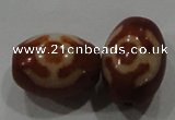 DZI15 3PCS 10*14mm oval loose Tibetan Agate Dzi Beads wholesale