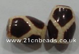 DZI16 3PCS 10*14mm oval loose Tibetan Agate Dzi Beads wholesale