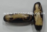 DZI162 14*40mm oval loose Tibetan Agate Dzi Beads wholesale
