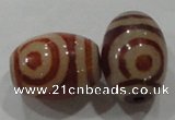 DZI20 3PCS 10*14mm oval loose Tibetan Agate Dzi Beads wholesale