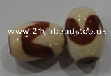 DZI26 2PCS 12*16mm oval loose Tibetan Agate Dzi Beads wholesale