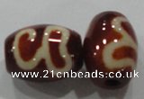 DZI31 2PCS 12*16mm oval loose Tibetan Agate Dzi Beads wholesale