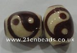 DZI34 2PCS 14*18mm oval loose Tibetan Agate Dzi Beads wholesale