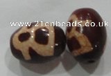 DZI37 2PCS 14*18mm oval loose Tibetan Agate Dzi Beads wholesale