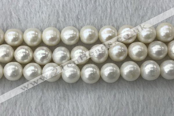 FWP126 15 inches 11mm - 12mm potato white freshwater pearl strands