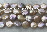 FWP391 15 inches 14mm - 15mm coin freshwater pearl beads
