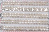 FWP453 half-drilled 4.5-5mm bread freshwater pearl beads