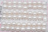 FWP463 half-drilled 9.5-10mm bread freshwater pearl beads
