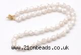 GMN7735 18 - 36 inches 8mm, 10mm faceted round Tibetan agate beaded necklaces