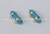 NGC1038 7*30mm – 8*32mm sticks turquoise gemstone connectors