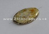 NGC1886 30*40mm - 30*45mm oval agate gemstone connectors