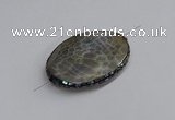 NGC1887 30*40mm - 30*45mm oval agate gemstone connectors