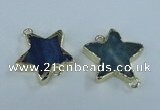 NGC296 24*26mm star agate gemstone connectors wholesale