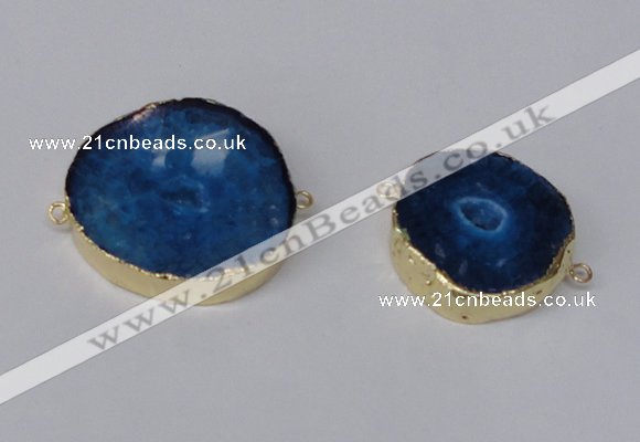 NGC481 25*30mm - 35*40mm freefrom druzy agate gemstone connectors