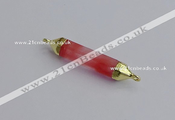 NGC5946 8*40mm tube cherry quartz connectors wholesale