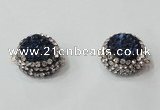 NGC680 20mm - 22mm coin plated druzy agate connectors