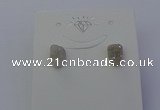 NGE5109 5*8mm freeform plated druzy quartz earrings wholesale