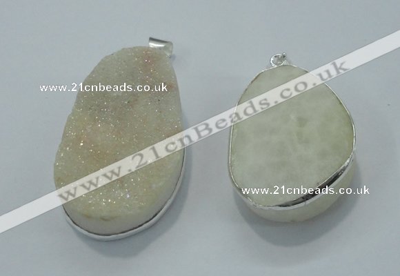 NGP1000 25*35mm - 35*45mm freeform druzy agate beads pendant