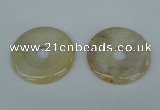 NGP1377 7*50mm - 8*55mm donut chrysanthemum agate gemstone pendants