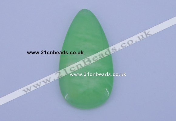 NGP140 2pcs 30*60mm teardrop dyed white jade gemstone pendants