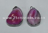 NGP1485 30*45mm - 40*50mm freeform plated druzy agate pendants