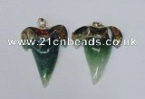 NGP1591 32*42mm - 35*45mm agate gemstone pendants
