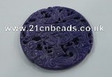 NGP1624 66*66mm Carved dyed natural hetian jade pendants wholesale