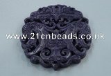 NGP1625 66*67mm Carved dyed natural hetian jade pendants wholesale