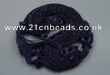 NGP1628 67*70mm Carved dyed natural hetian jade pendants wholesale
