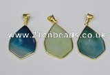 NGP1794 25*40mm freeform agate gemstone pendants wholesale
