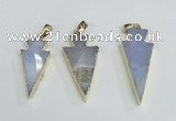 NGP1920 15*30mm - 18*40mm arrowhead agate gemstone pendants