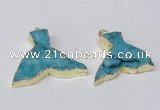 NGP2237 35*45mm - 40*55mm fishtail druzy agate gemstone pendants