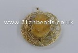 NGP2344 52mm - 55mm freeform druzy agate gemstone pendants