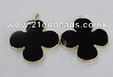 NGP2545 53*53mm - 56*56mm flower agate gemstone pendants
