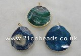NGP2548 48*50mm - 55*55mm freeform agate gemstone pendants