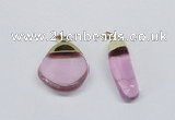 NGP2796 15*30mm - 25*35mm freeform crystal glass pendants wholesale