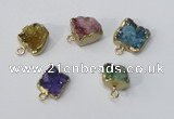 NGP2895 8*10mm - 10*12mm freeform druzy agate pendants