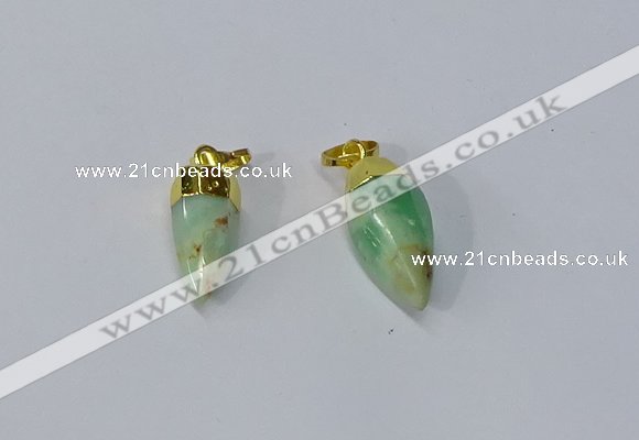 NGP3108 10*20mm - 10*25mm sticks Australia chrysoprase pendants
