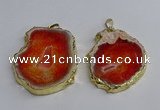 NGP3395 40*45mm - 45*60mm freeform druzy agate pendants