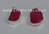 NGP3459 20*30mm - 25*35mm freeform druzy agate pendants wholesale