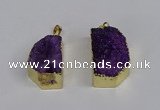 NGP3466 20*30mm - 25*35mm freeform druzy agate pendants wholesale