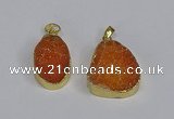 NGP3475 18*25mm - 20*30mm freeform druzy agate gemstone pendants