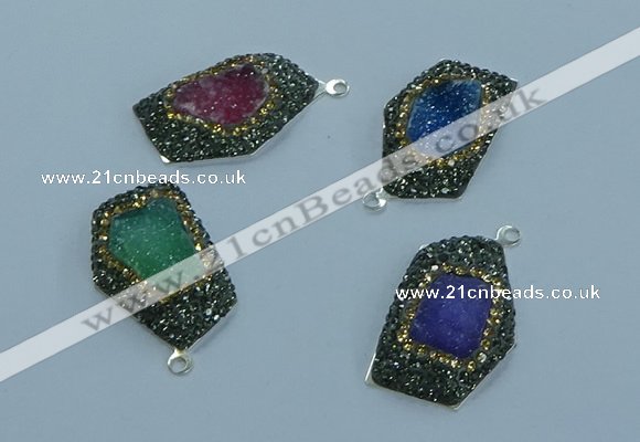 NGP3588 20*30mm - 22*32mm freeform druzy agate pendants