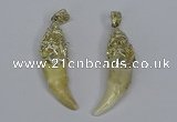 NGP3751 10*40mm - 12*45mm horn wolf tooth pendants wholesale